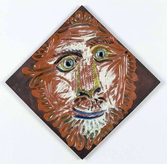 Pablo Picasso Ceramic, Lion's Head, 1968-1969 A.R. 575
