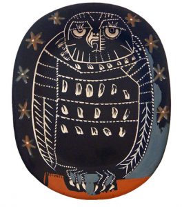 Pablo Picasso Ceramic, Mat Owl, 1955