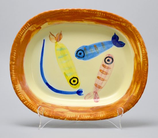 Pablo Picasso Ceramic, Quatre Poissons Polychromes (Four Polychrome Fishes), 1947