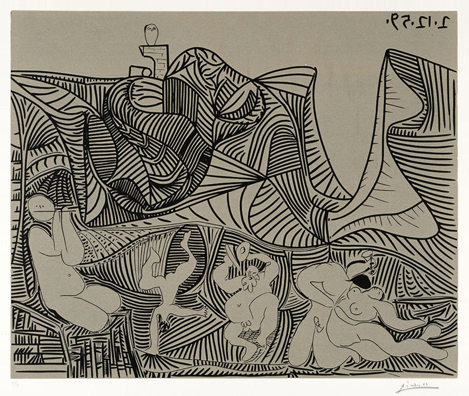 Pablo Picasso, Bacchanale au hibou (Bacchanale with Owl), 1959