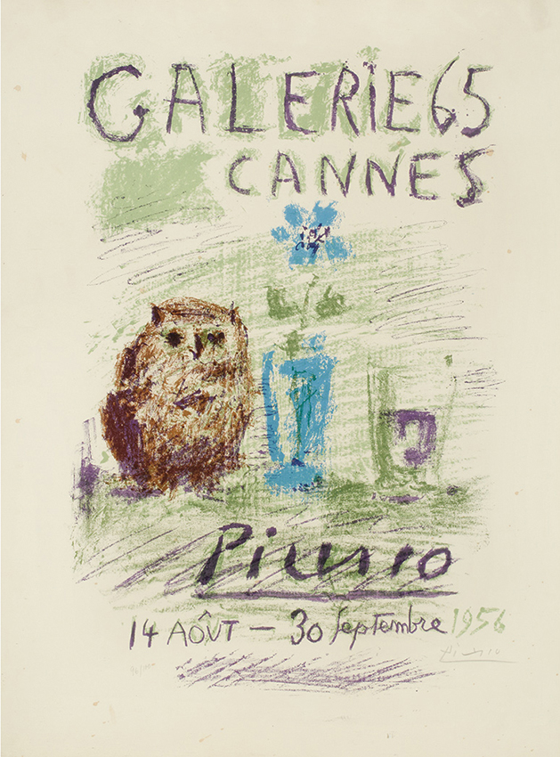 Pablo Picasso, Hibou, Verre et Fleur (Owl, Glass and Flower), 1956