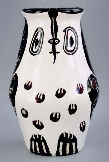 Pablo Picasso Ceramic, Hibou marron noir (Black and Maroon Owl), 1951 A.R. 123