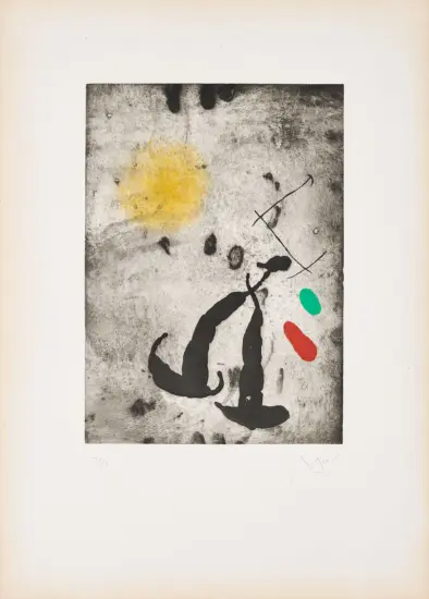 Joan Miró Aquatint, Le Fugitif (The Fugitive), 1962