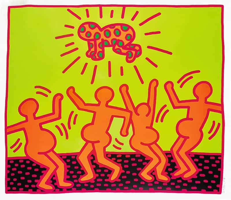 Keith Haring Dancing Figures: Dancing Man, Dancing Dogs