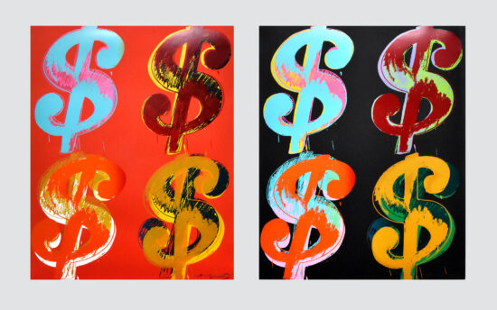 Andy Warhol Screen Print, $ (4), 1982 complete portfolio