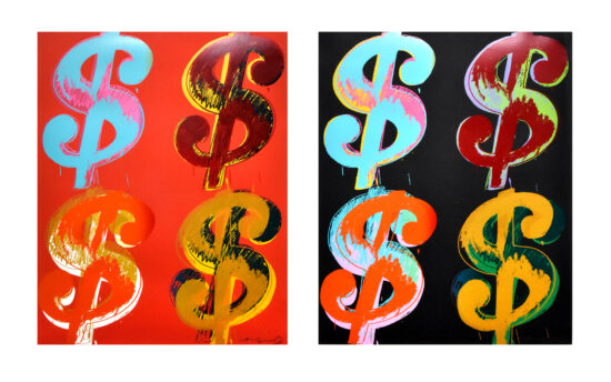 Andy Warhol Screen Print, $ (4), 1982 complete portfolio