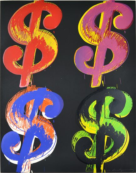 Andy Warhol Screen Print, $ (4), 1982
