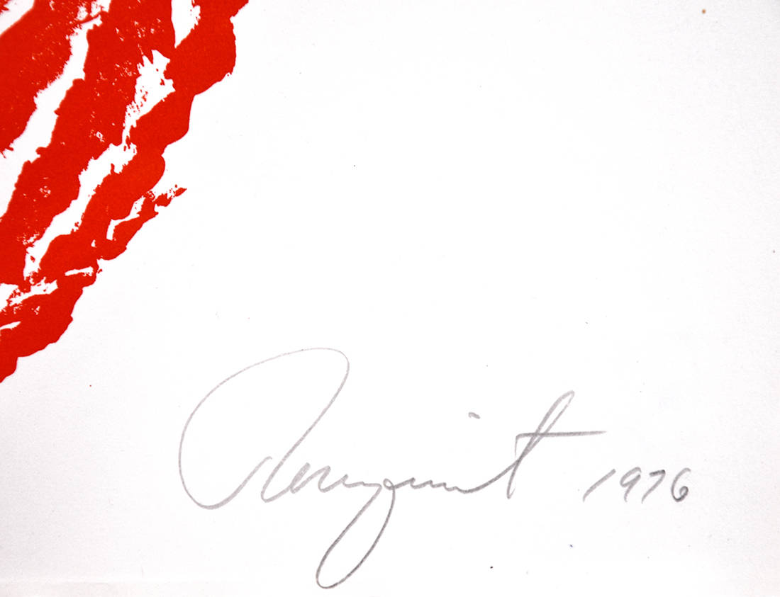 James Rosenquist signature, A Free for All, 1976