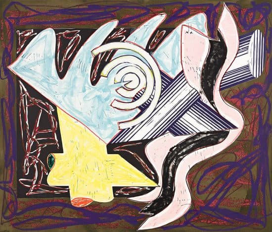 Frank Stella Collage, A Hungry Cat Ate Up the Goat, from Illustrations after El Lissitzky's Had Gadya, 1984