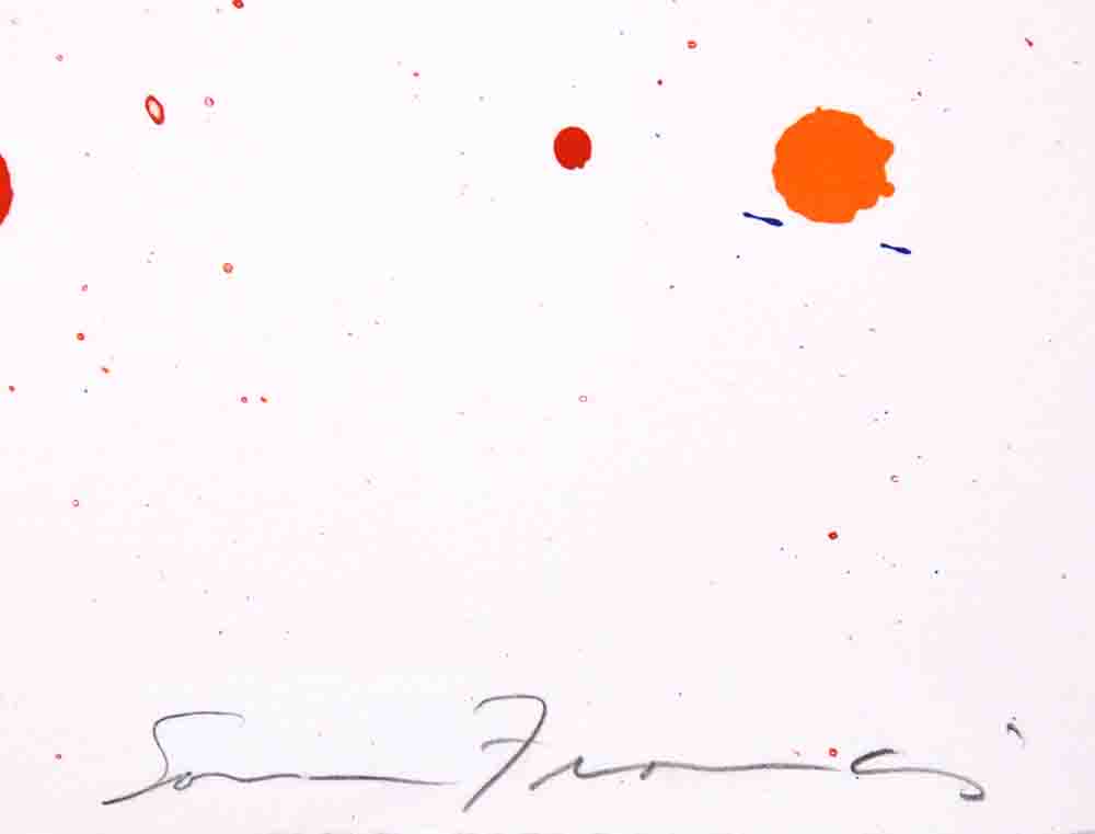 Sam Francis signature, A Sail, 1969
