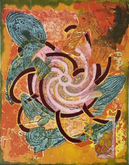 Frank Stella Monoprint, Abu Hureya #5, from Abu Hureya Monoprints, 2000