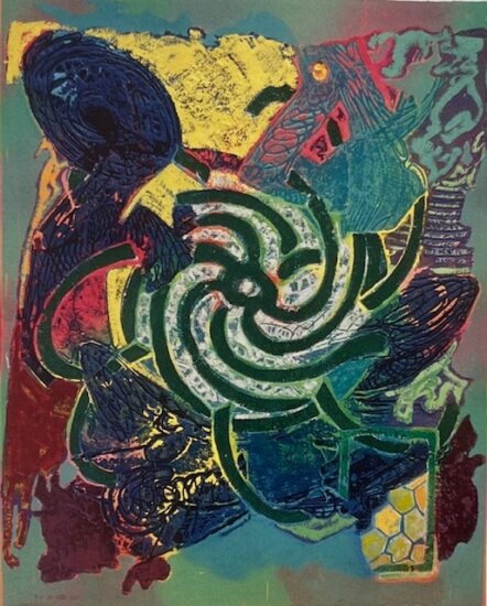 Frank Stella Monoprint, Abu Hureya #9, from Abu Hureya Monoprints, 2000