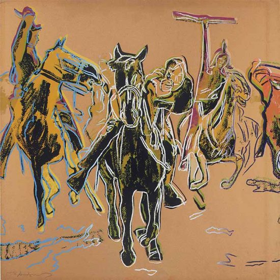Andy Warhol Silkscreen, Action Picture, from the Cowboys and Indians Series, 1986