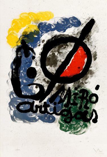 Joan Miró Lithograph, Affiche pour l'Exposition Miró-Artigas, 1963