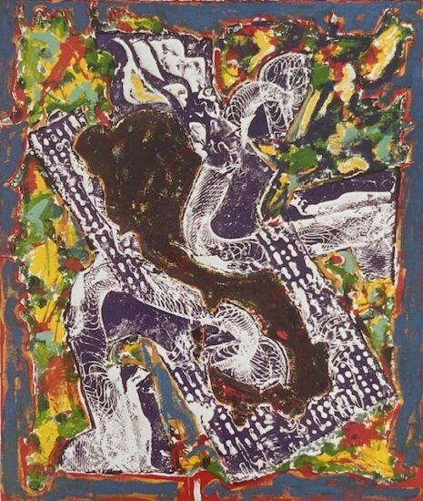 Frank Stella Monoprint, Ain Ghazal (H), from Ain Ghazal Monoprints, 1999