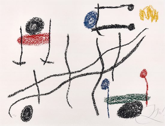 Joan Miró Lithograph, Album 21, Plate 16, 1978