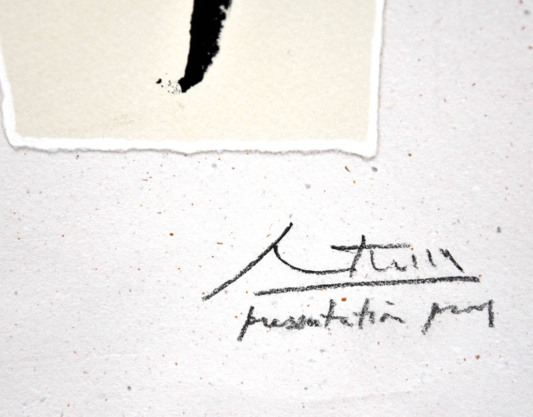 Robert Motherwell signature, America La-France Variations IX, 1984