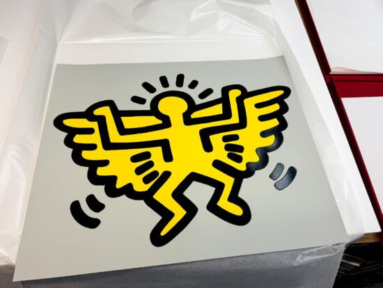 Keith Haring Silkscreen, Angel, from the Icons Suite, 1990