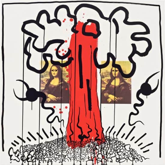 Keith Haring Silkscreen, Apocalypse (Plate 1), 1988