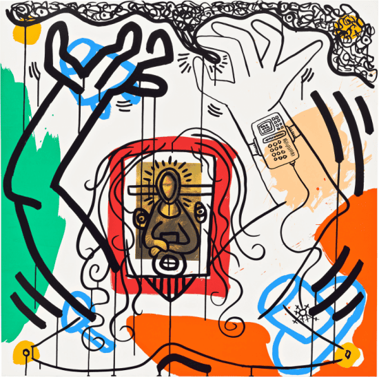 Keith Haring Silkscreen, Apocalypse (Plate 6), 1988