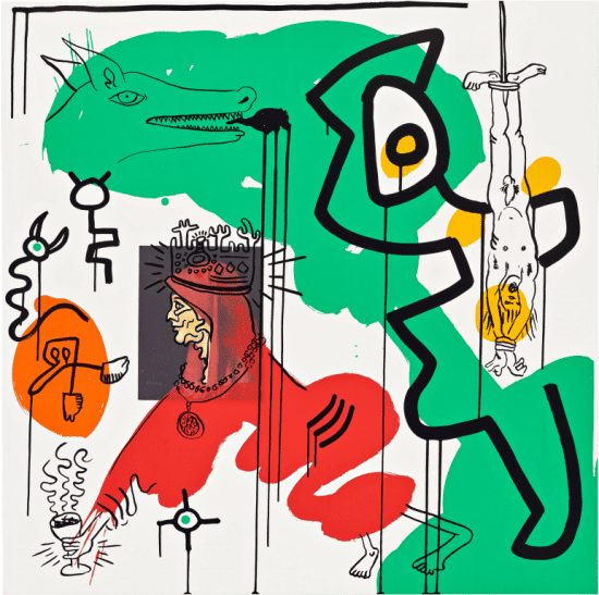 Keith Haring Silkscreen, Apocalypse (Plate 9), 1988
