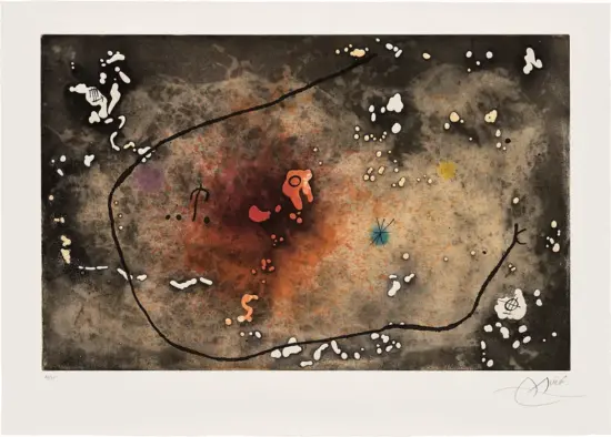 Joan Miró Etching and Aquatint, Archipel Sauvage III (Wild Archipelago III), 1970