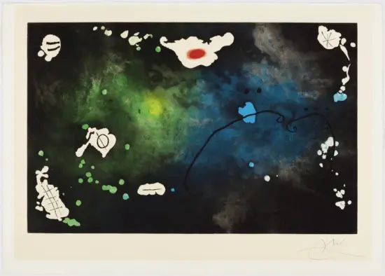 Joan Miró Etching and Aquatint, Archipel Sauvage IV (Wild Archipelago IV), 1970