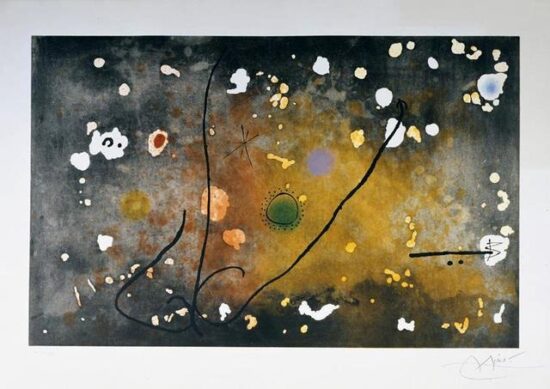 Joan Miró Etching and Aquatint, Archipel Sauvage VI (Wild Archipelago VI), 1970
