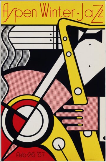 Roy Lichtenstein Screen Print, Aspen Winter Jazz Poster, 1967