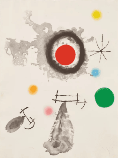Joan Miró Etching and Aquatint, Astre et Fumée (Star and Smoke), 1967