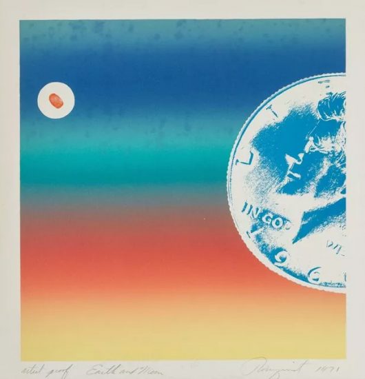 James Rosenquist Lithograph, Earth and Moon, 1971