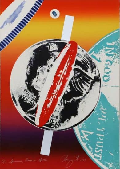 James Rosenquist Lithograph, Spinning Faces in Space, 1972