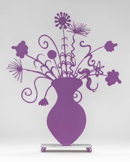 Kenny Scharf Sculpture, Flores Purple (Purple Flowers), 2022