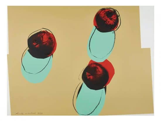 Andy Warhol Screen Print, Space Fruit: Apples, 1979