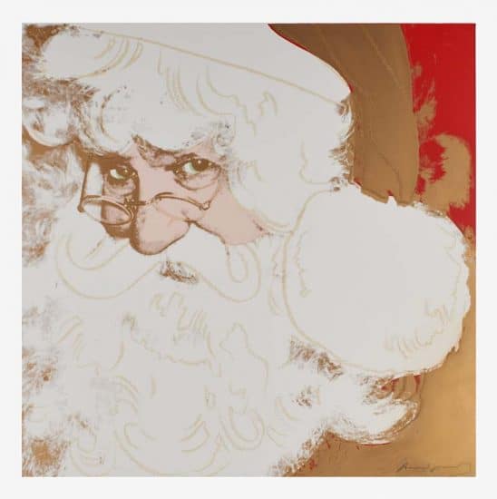 Andy Warhol Silkscreen, Santa Claus, from Myths Series, 1981