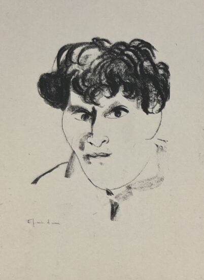 Marc Chagall Lithograph, Autoportrait (Self-portrait), 1922/1956