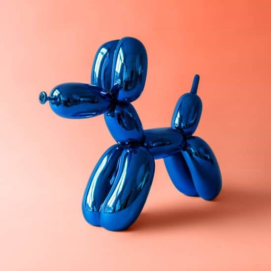 Jeff Koons Sculpture, Balloon Dog (Blue), 2021