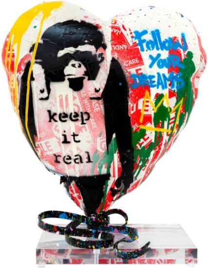 Mr. Brainwash Sculpture, Balloon Heart, 2023