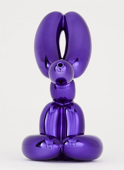 Jeff Koons Sculpture, Balloon Rabbit (Violet), 2019