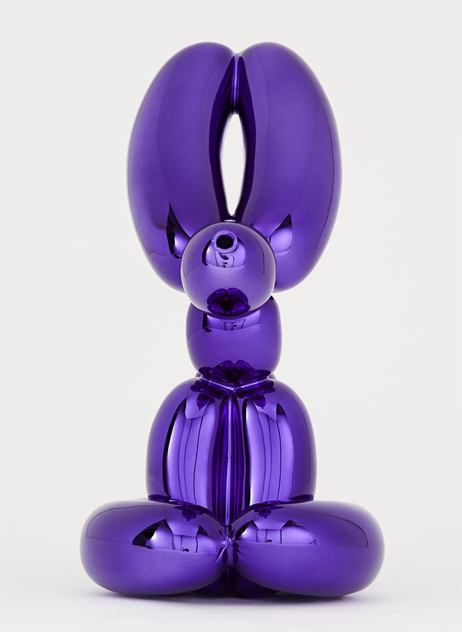 Jeff Koons, Balloon Rabbit (Violet), 2019, Porcelain