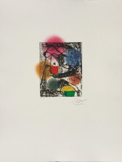 Joan Miró Etching, Barb I, 1987