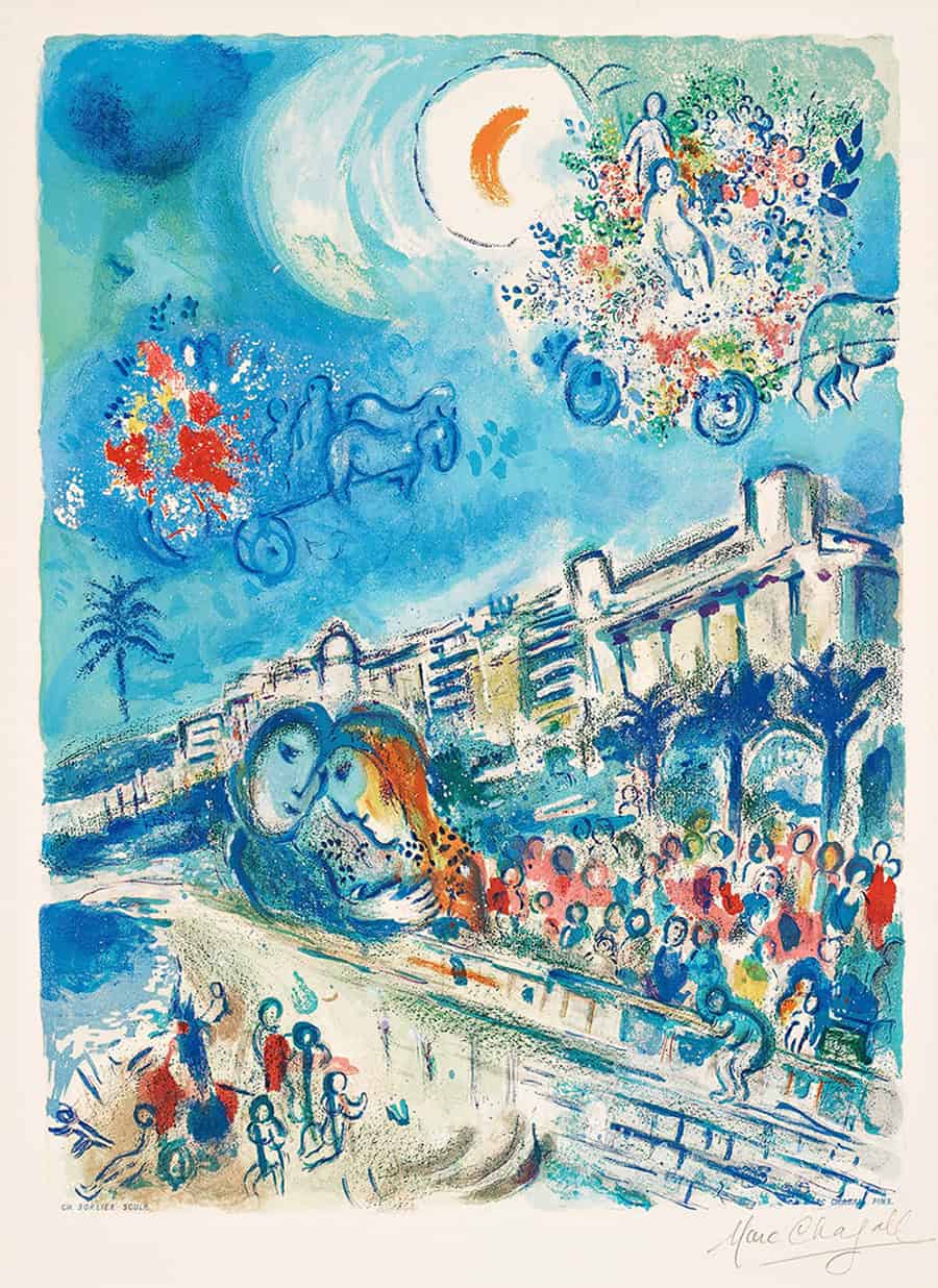 Marc Chagall, Bataille de Fleurs (Carnaval of Flowers) from Nice