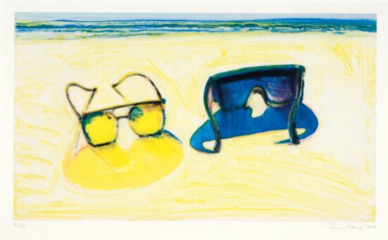 Wayne Thiebaud Drypoint, Beach Glasses, 1994
