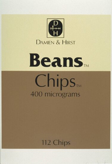 Damien Hirst Screen Print, Beans And Chips, 1999