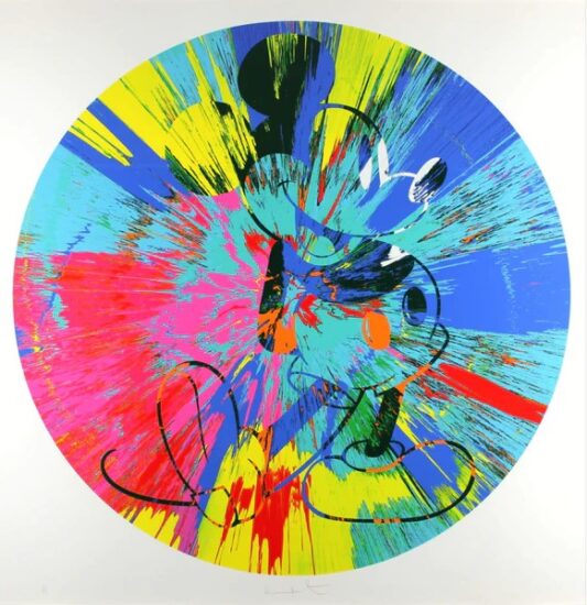 Damien Hirst Screen Print, Beautiful Mickey, 2012