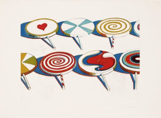 Wayne Thiebaud Screen Print, Big Suckers, from Seven Still Lifes and a Rabbit, 1971