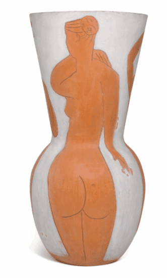Pablo Picasso Ceramic, Big vase with nude women, 1950