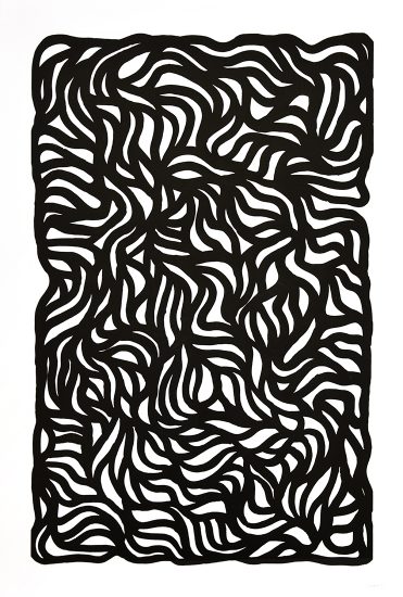 Sol LeWitt Etching, Black Loops & Curves No. 1, 1999
