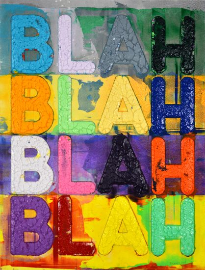 Mel Bochner Monotype, Blah, Blah, Blah, 2017
