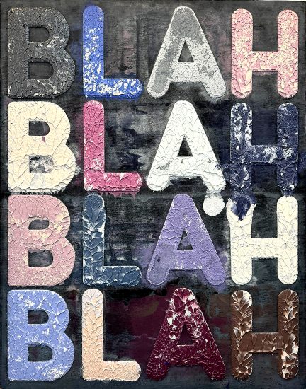Mel Bochner Monotype, Blah, Blah, Blah, 2023